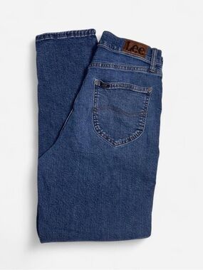 Lee Women's High-Rise Dark Blue Mom Jean - Women’s 8